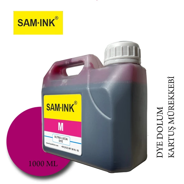 Feyink Samink Canon Pro Serisi Plotter DYE Kartuş Dolum Mürekkebi PFI-1300 PFI-1700 M (Magenta) -1000ml- - 1