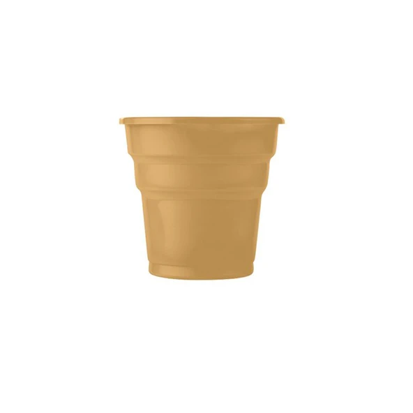 Plastik Meşrubat Bardağı (25 Adet)  Altın