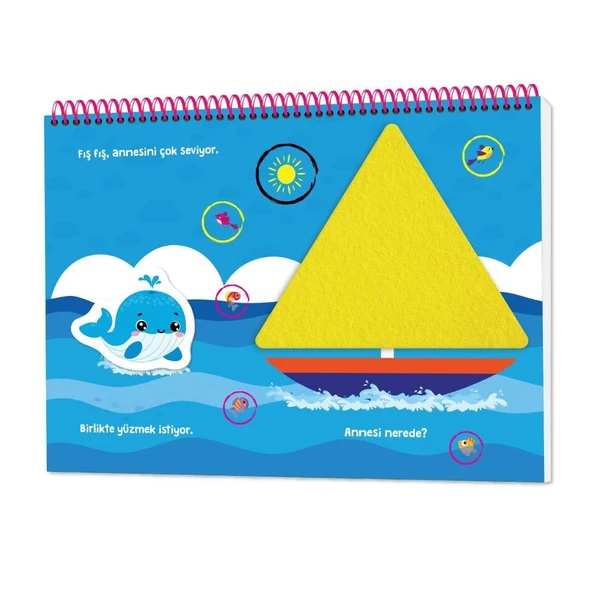 6-16 Ay İlk Cırt Cırtlı Keçeli Etkinlik Kitabım - İlk Oyun Kitabım - Resim 3