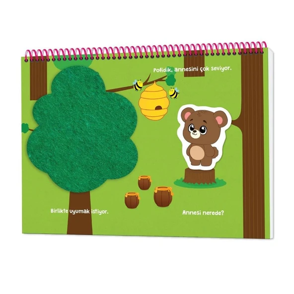 6-16 Ay İlk Cırt Cırtlı Keçeli Etkinlik Kitabım - İlk Oyun Kitabım - Resim 2