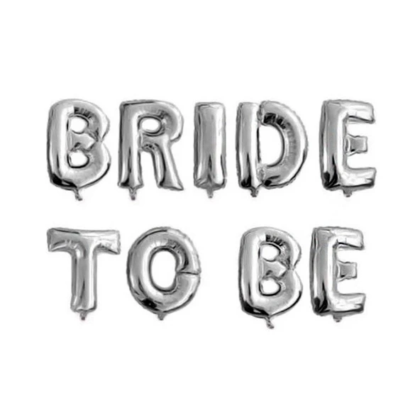 Folyo Balon Bride To Be 9 Parça 40 CM  Gümüş