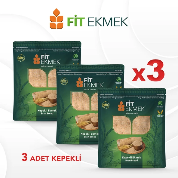 fit 3'lü kepekli Lavaş Ekmeği