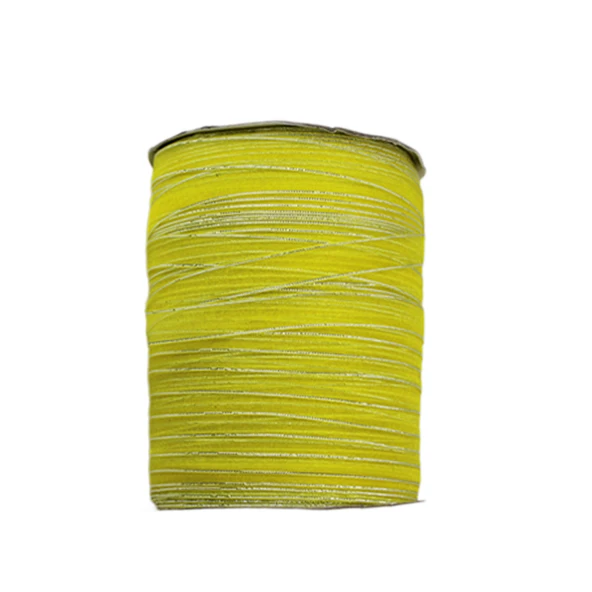 Organze Kurdele 1 CM Kenarı Şeritli  (457 Metre)  Sarı