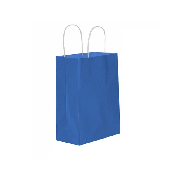Kağıt Hediye Çantası Düz Renk Battal Boy 31X41 CM (25 Adet)  Lacivert