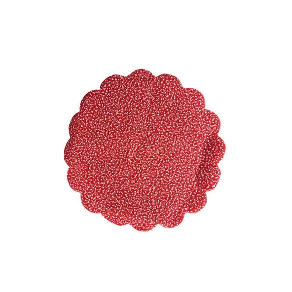 Karlı Organze Hazır Kesilmiş Tül 24 Cm (100 Adet)  Kırmızı