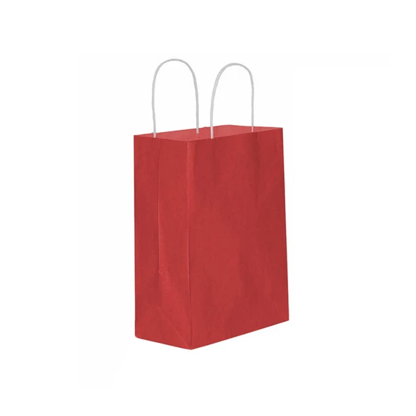 Kağıt Hediye Çantası Düz Renk Büyük Boy 25X31 CM (25 Adet)  Bordo