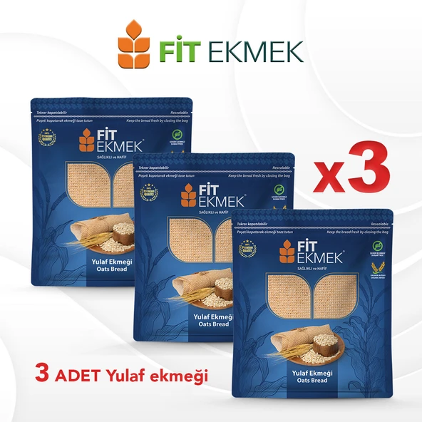 fit 3'lu Yulafli Lavaş Ekmeği