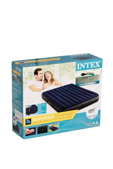 Intex 64765 Şişme Yatak Çift Kişilik Çadır Yatağı Kamp Yatağı.Yastık pompa seti - 4