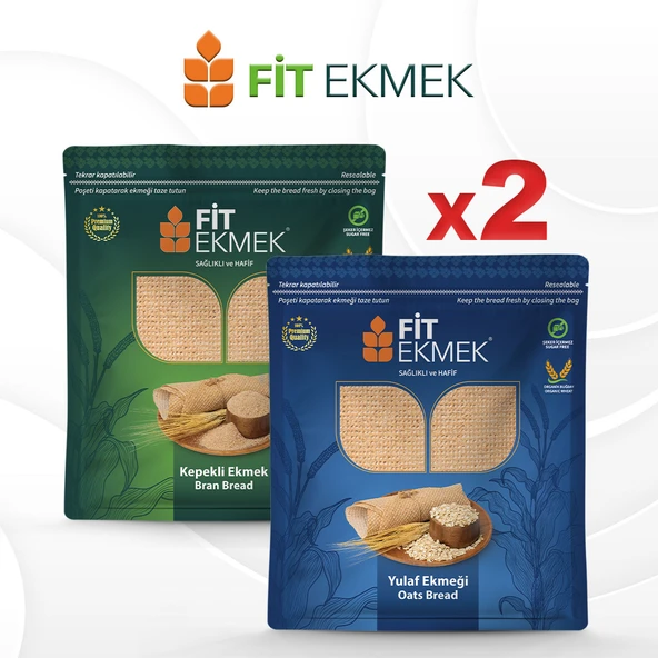 fit 2 Paket Yulaf Lavaş Ekmeği 2 Paket Kepekli Lavaş Ekmeği