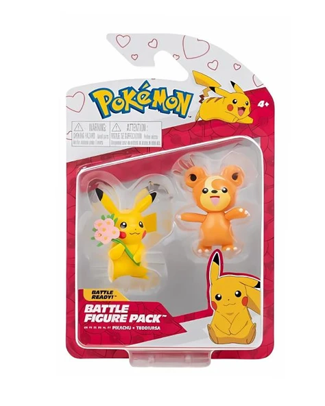 Pokemon Battle Figür Pikachu ve Teddiursa PKW2488