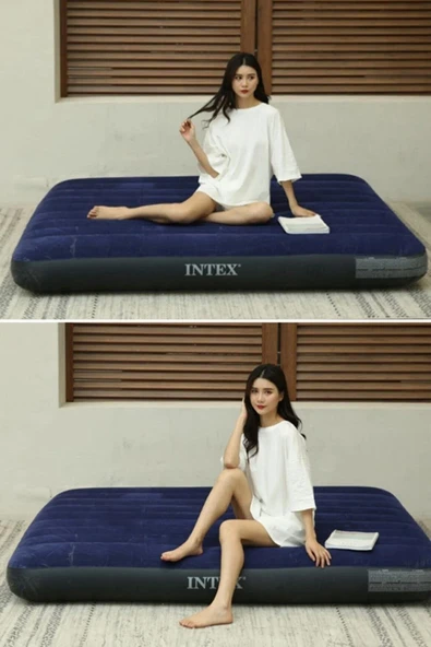 Intex 64765 Şişme Yatak Çift Kişilik Çadır Yatağı Kamp Yatağı.Yastık pompa seti - 2