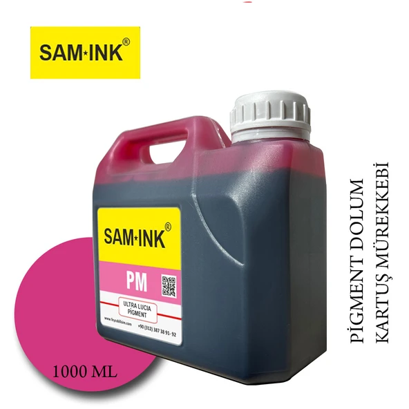 Feyink Samink Canon Lucia Pro Serisi Plotter Pigment Kartuş Dolum Mürekkebi PM (Photo Magenta)-1000ml- - 1