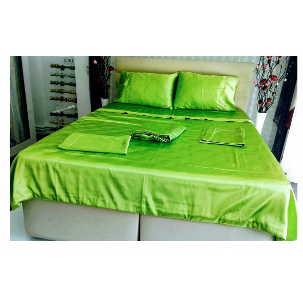 TAÇ MİCROPOLYESTER ÇİFT KİŞİLİK BASIC NEVRESİM TAKIMI-YEŞİL - 4