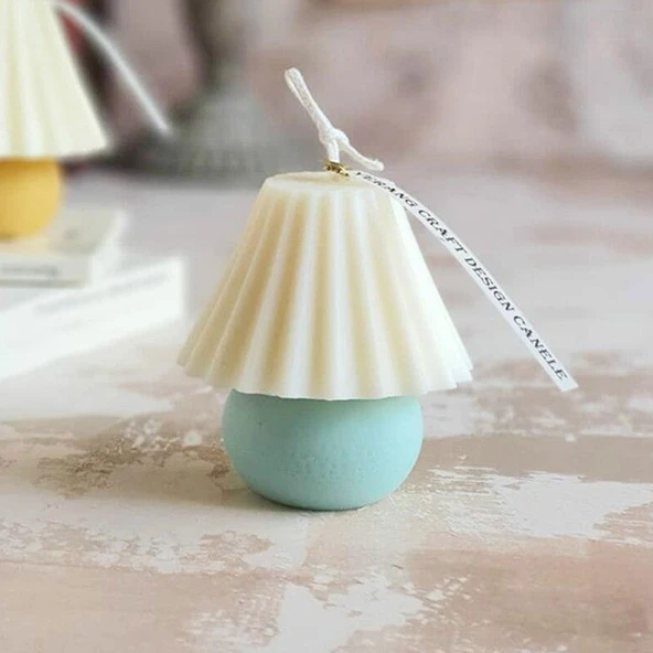 Poli Karbon Mum Kalıbı Mini Masa Lambası Şekli Mum Kalıbı 6228 - 2