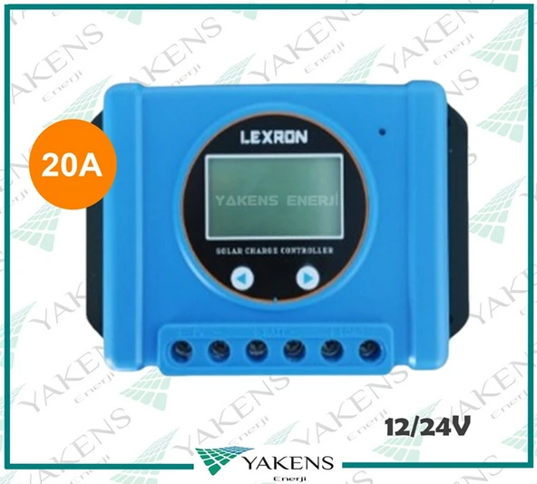 20 Amper 12/24V Solar Pwm Şarj Kontrol Cihazı Lexron - 1