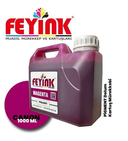 Feyink  Canon Lucia Pro Serisi Plotter Pigment Kartuş Dolum Mürekkebi  M (Magenta)-1000ml-