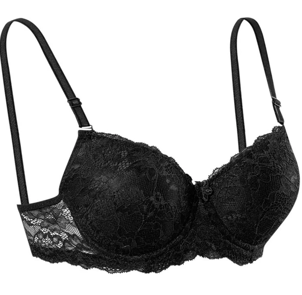 Silikonlu Dantelli Boş Dolgusuz Bayan Sütyen