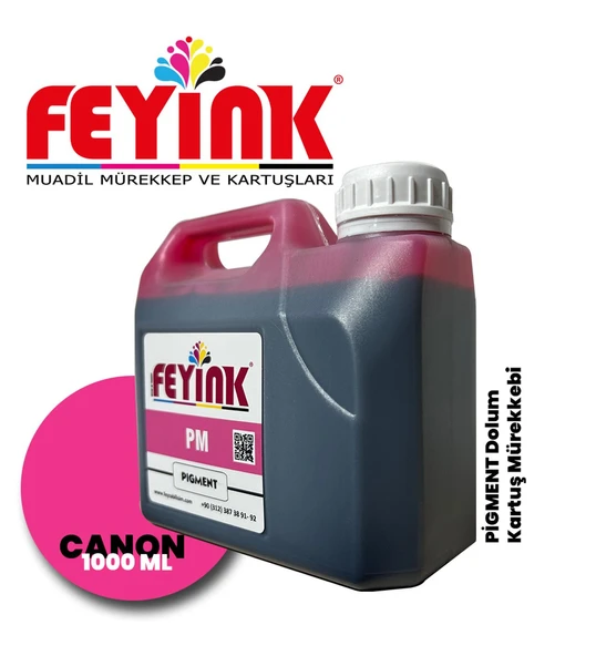 Feyink Canon Lucia Pro Serisi Plotter Pigment Kartuş Dolum Mürekkebi PM (Photo Magenta)-1000ml-