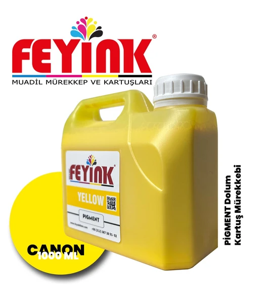 Feyink  Canon Lucia TM-TX Serisi Plotter Pigment Kartuş Dolum Mürekkebi  Y (Yellow) -1000ml-