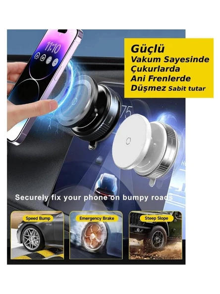 E2M K009 Vakum Özellikli Magnetik Telefon Tutucu - 2