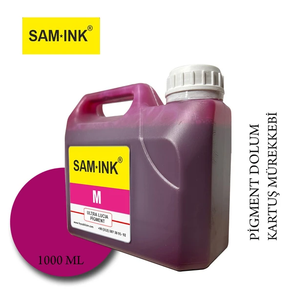 Feyink Samink Canon Lucia TM-TX Serisi Plotter Pigment Kartuş Dolum Mürekkebi  M (Magenta)-1000ml- - 1