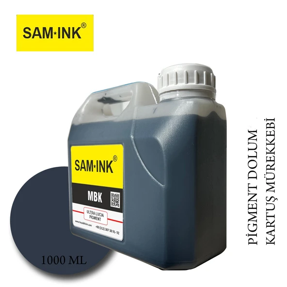 Feyink Samink Canon Lucia TM-TX Serisi Plotter Pigment Kartuş Dolum Mürekkebi MBK (Matt Black)-1000ml- - 1