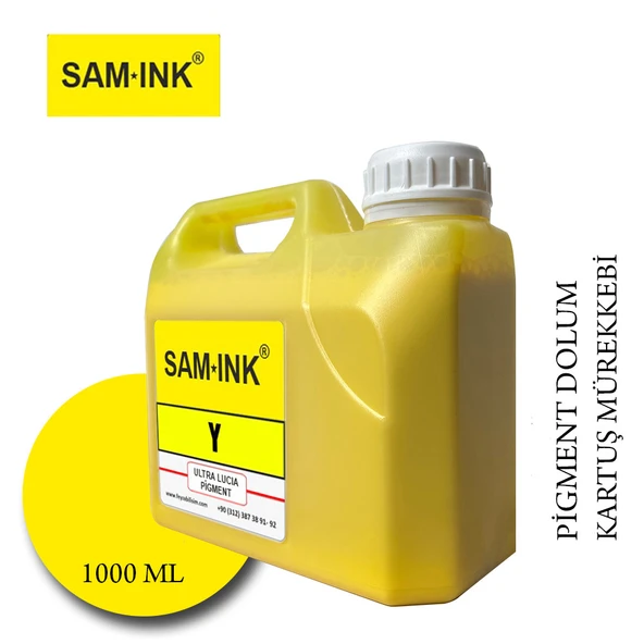 Feyink Samink Canon Lucia TM-TX Serisi Plotter Pigment Kartuş Dolum Mürekkebi  Y (Yellow) -1000ml- - 1