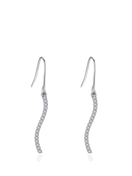 Timeless Series Zarafet Dalgası Gümüş Kadın Küpe ürün görseli