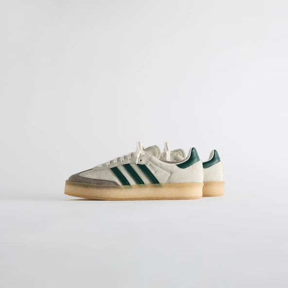 Adidas Clarks 8th Street Samba by Ronnie Fieg Chalk White Green - Resim 3