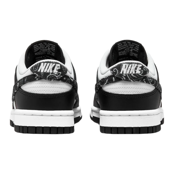Nike Dunk Low Black White Paisley - Resim 5