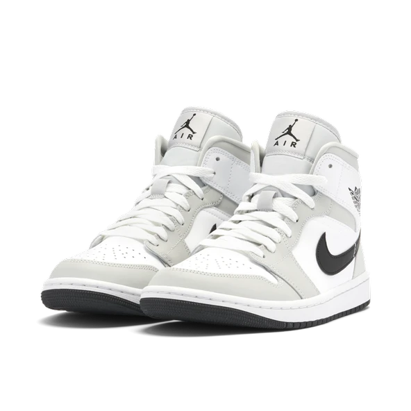 Nike Air Jordan 1 Mid Light Smoke Grey - Resim 2