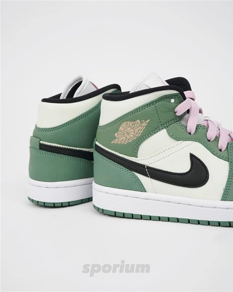 Nike Air Jordan 1 Mid Dutch Green - Resim 2