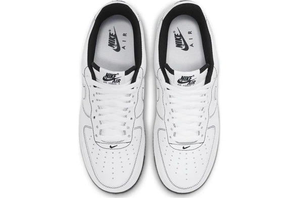 Nike Air Force 1 07 Contrast Stitch White Black - Resim 5