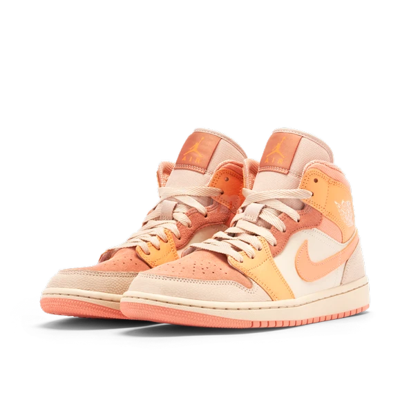 Nike Air Jordan 1 Mid Apricot Orange - Resim 3
