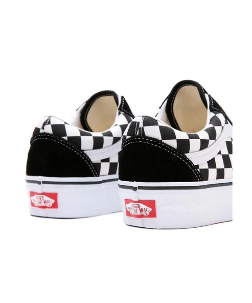 Vans Vans UA Old Skool Platform Black White Checkerboard - Resim 4