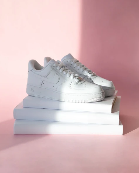 Nike Air Force 1 07 Triple White - Resim 2