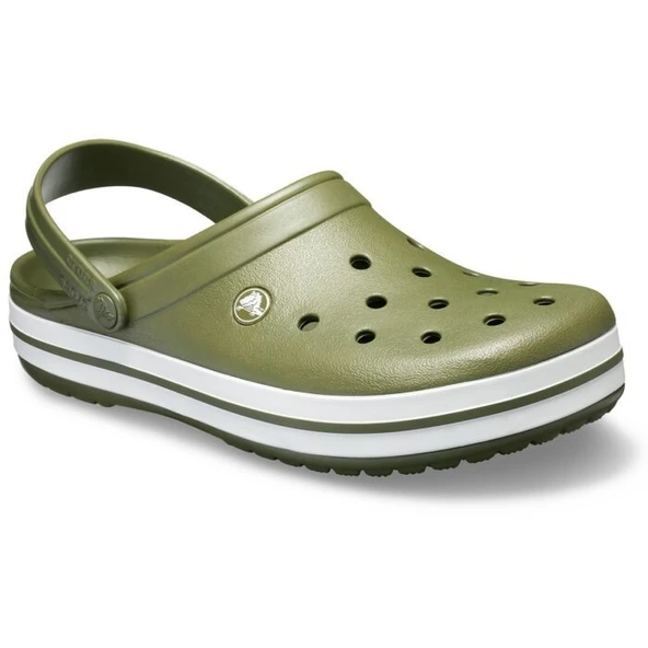 Crocs Crocs Crocband Army Green White - Resim 3