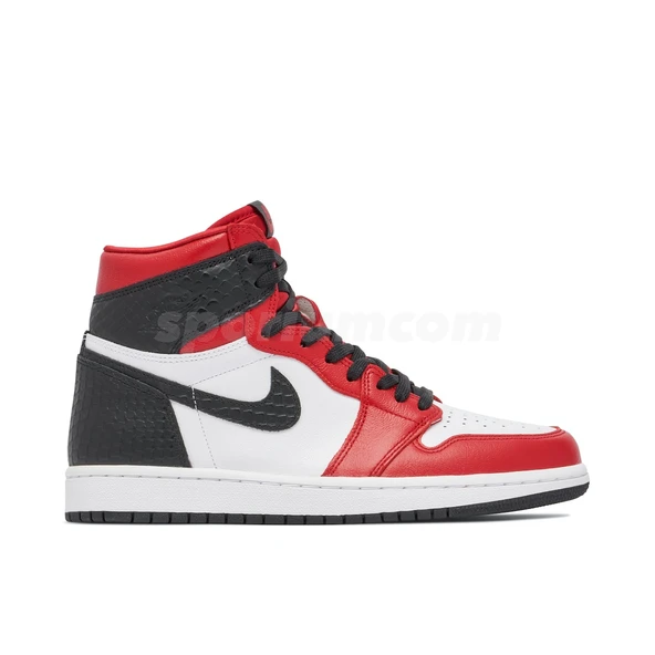Nike Air Jordan 1 High Satin Snake Red