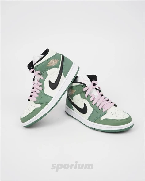 Nike Air Jordan 1 Mid Dutch Green - Resim 3