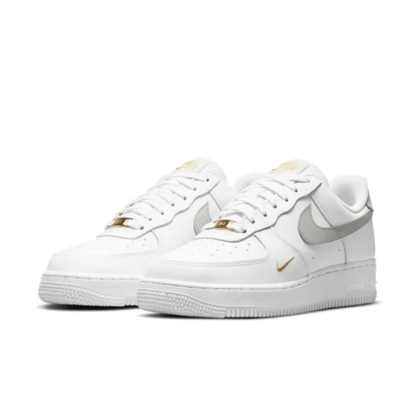 Nike Air Force 1 07 Essential White Grey Gold - Resim 4