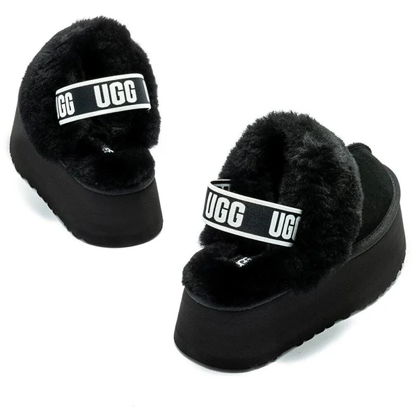 Ugg UGG Funkette Slipper Black - Resim 2