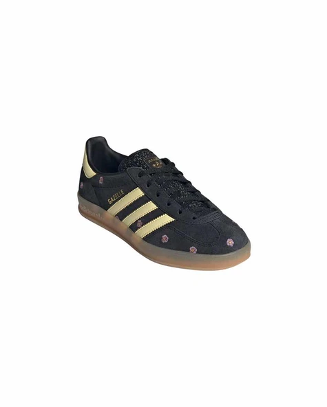 Adidas Gazelle Indoor Core Black Almost Yellow Floral - Resim 2