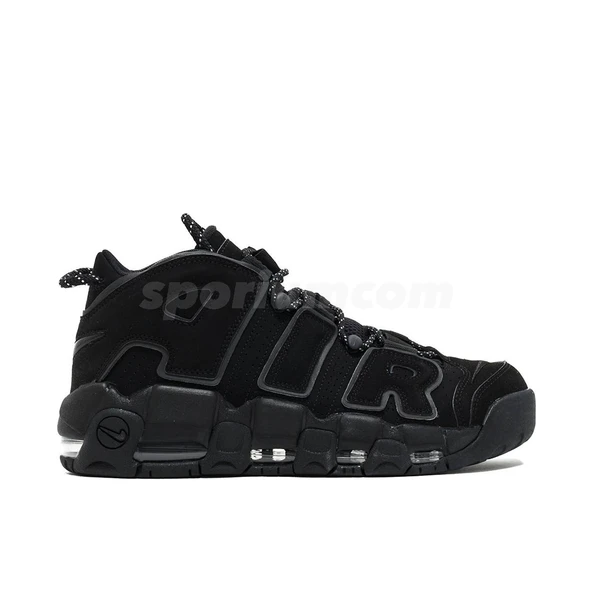 Nike Air More Uptempo Triple Black Reflective