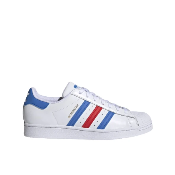 Adidas Superstar White Blue Red