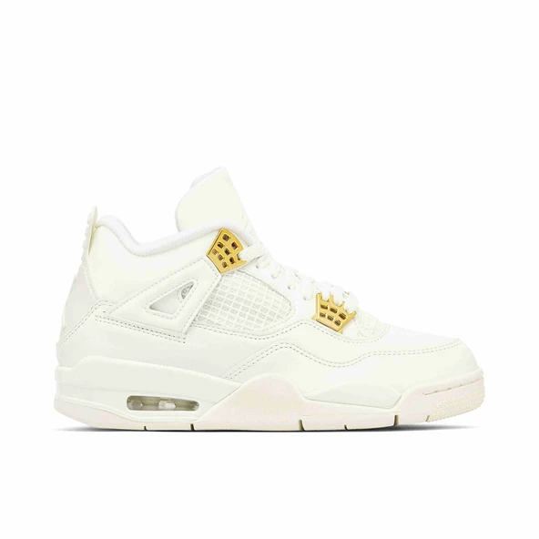 Nike Air Jordan 4 Retro Sail Metallic Gold Womens