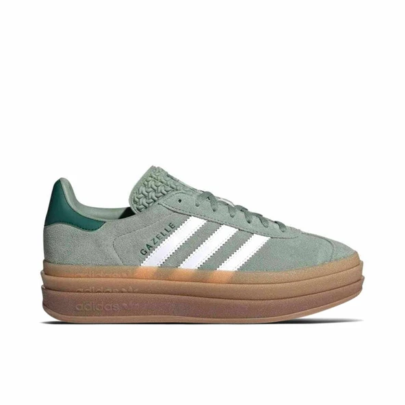 Adidas Gazelle Bold Silver Green Gum Womens