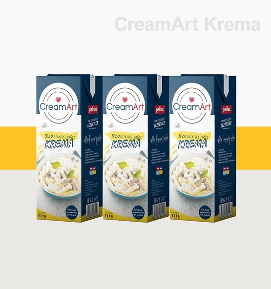 Bitkisel Krema CreamArt %20 Yağlı x 3 Adet - 2