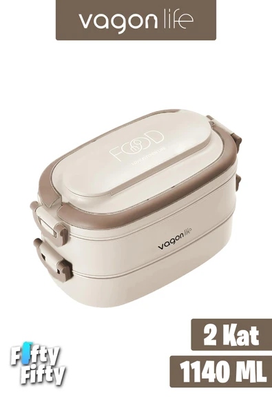Vagonlife 1140 ML 2 Kat Paslanmaz Çelik Çorba Kaseli Bento Lunch Box Yeni Nesil Sefer Tası -FFLBOX10403 - 13