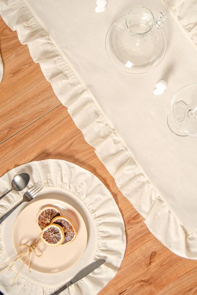 Keten | Fırfırlı Runner 40 x 110 Cm - ZTRUNNER - 2