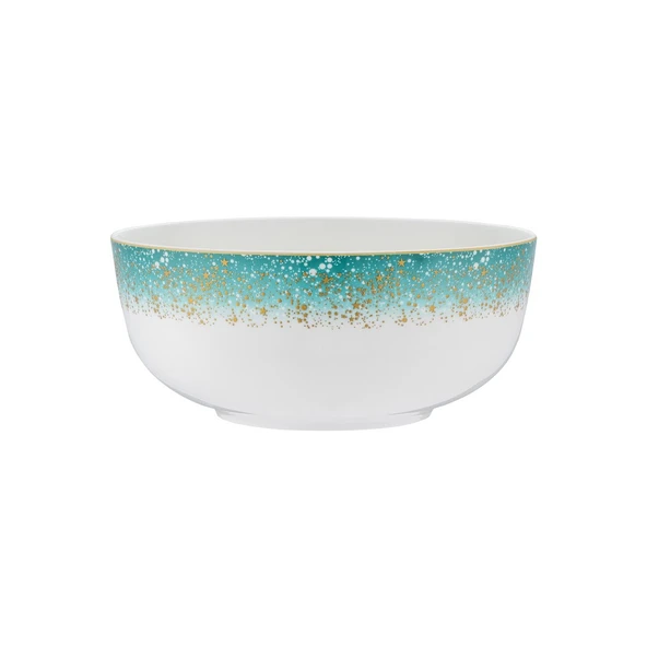 İSTANBUL PORSELEN STARLİGHT FİNE BONE NEW YEAR YILBAŞI SALATA KASESİ 21 CM - 5